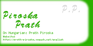 piroska prath business card